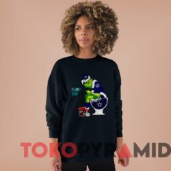Vintage The Grinch New York Giants Football Dallas Cowboys Philadelphia Eagles Sweater Woman Black Sweater