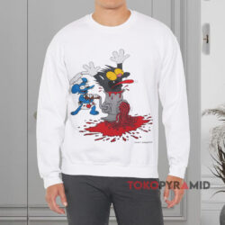 Vintage The Itchy And Scratchy Show Simpsons Shirt 3 Vintage The Itchy And Scratchy Show Simpsons White Sweatshirt