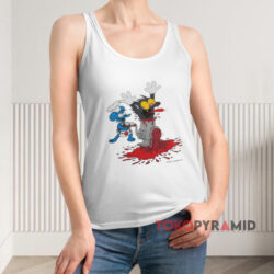 Vintage The Itchy And Scratchy Show Simpsons Shirt 2 Vintage The Itchy And Scratchy Show Simpsons White Tank Top