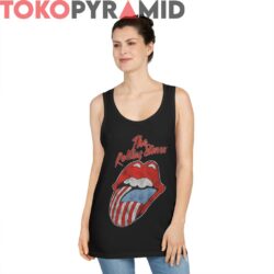 Vintage The Rolling Stones American Flag Tongue Rare Shirt 3 Vintage The Rolling Stones American Flag Tongue Rare Black Tank Top
