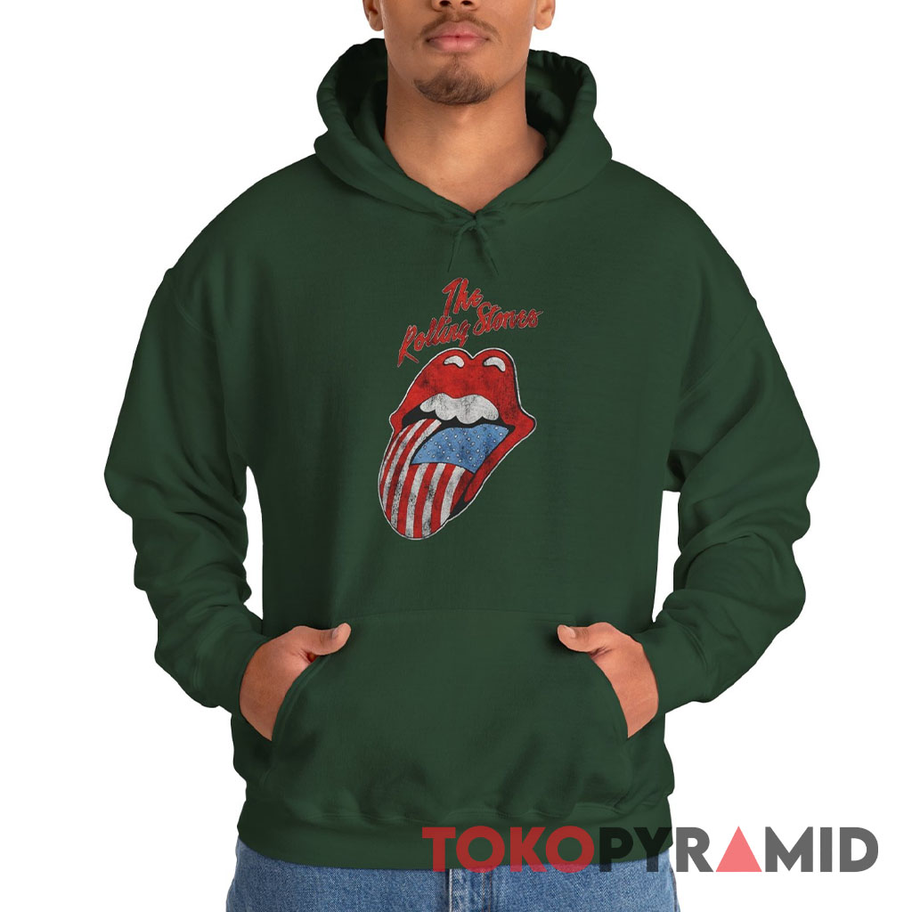 Vintage The Rolling Stones American Flag Tongue Rare Hoodie Vintage The Rolling Stones American Flag Tongue Rare Hoodie