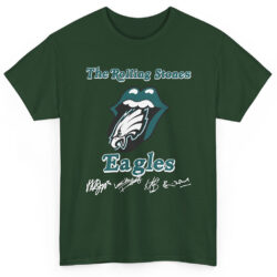Vintage The Rolling Stones Eagles Signature Rare Shirt