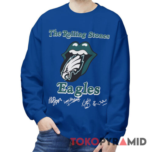 Vintage The Rolling Stones Eagles Signature Rare Sweatshirt