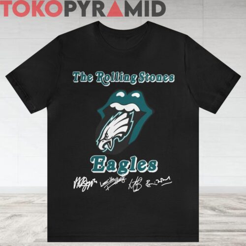Vintage The Rolling Stones Eagles Signature Rare T shirt Vintage The Rolling Stones Eagles Signature Rare T shirt