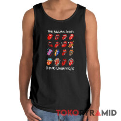 Vintage The Rolling Stones Logo 50th Anniversary 16 Small Mouth Tongue Logos Rare T-shirt 4 Vintage The Rolling Stones Logo 50th Anniversary 16 Small Mouth Tongue Logos Rare Tank Top