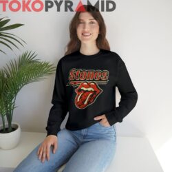 Vintage The Rolling Stones Mouth Tongue Logo Rare Black Long Sleeve