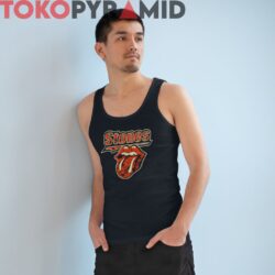 Vintage The Rolling Stones Mouth Tongue Logo Rare Black Tank Top