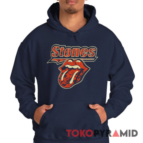 Vintage The Rolling Stones Mouth Tongue Logo Rare Hoodie