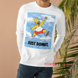 Vintage The Simpson Homer Simpson Just Donut Shirt 2 Vintage The Simpson Homer Simpson Just Donut White Long sleeved