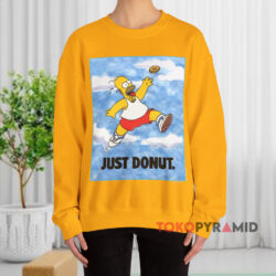 Vintage The Simpson Homer Simpson Just Donut Yellow Sweatshirt