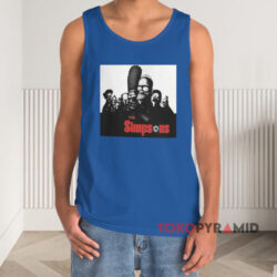 Vintage The Simpsons And The Sopranos 1999 Shirt 3 Vintage The Simpsons And The Sopranos 1999 Blue Tank Top