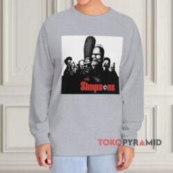 Vintage The Simpsons And The Sopranos 1999 Shirt 4 Vintage The Simpsons And The Sopranos 1999 Grey Long sleeved