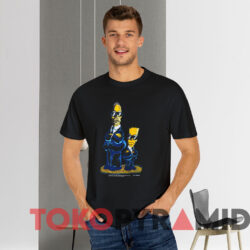 Vintage The Simpsons Homer And Bart T shirt Black T shirt