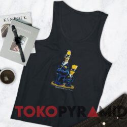 Vintage The Simpsons Homer and Bart T-shirt 4 Vintage The Simpsons Homer And Bart T shirt Black TankTop
