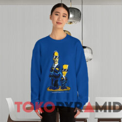 Vintage The Simpsons Homer and Bart T-shirt 2 Vintage The Simpsons Homer And Bart T shirt Blue Sweatshirt