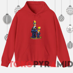 Vintage The Simpsons Homer and Bart T-shirt 3 Vintage The Simpsons Homer And Bart T shirt Red Hoodie