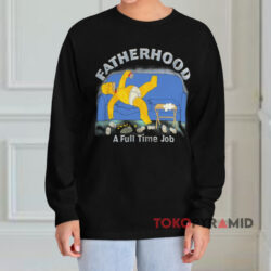 Vintage The Simpsons Homer Fatherhood 1998 Black Long sleeved