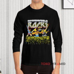 Vintage The Simpsons Homer Springfield Rocks Shirt 4 Vintage The Simpsons Homer Springfield Rocks Black Long sleeved