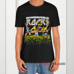Vintage The Simpsons Homer Springfield Rocks Black T shirt