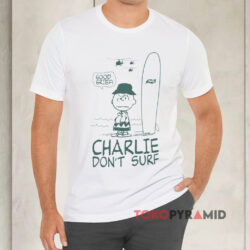 Vintage Tsptr Charlie Don't Surf Good Grief White T shirt