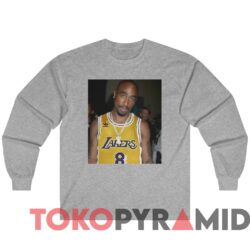 Rare Vintage Tupac Lakers 2PAC NBA 2021 T-shirt 2 Vintage Tupac Lakers 2pac NBA 2021 T shirt Sport grey Long sleeved