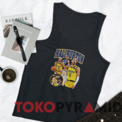 Vintage Tyrese Haliburton Indiana Pacers T-shirt 4 Vintage Tyrese Haliburton Indiana Pacers T shirt Black TankTop