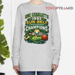 Vintage Unc Charlotte 1992 Sun Belt Shirt Conference Champions Long sleeved