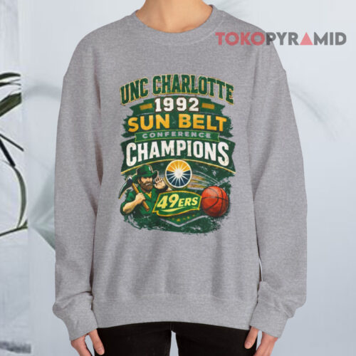 Vintage Unc Charlotte 1992 Sun Belt Shirt Conference Champions Sweatshirt