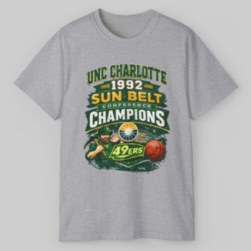 Vintage Unc Charlotte 1992 Sun Belt Shirt Conference Champions T shirt