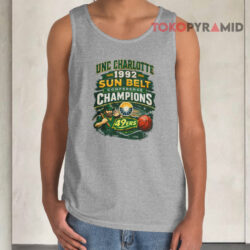 Vintage Unc Charlotte 1992 Sun Belt Shirt Conference Champions Tank Top