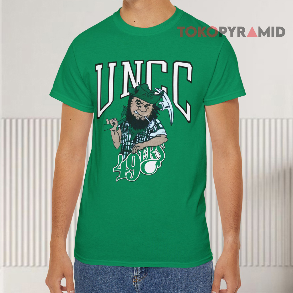 Vintage Uncc Unc Charlotte 49ers Logo Green T shirt Vintage Uncc Unc Charlotte 49ers Logo Green T shirt