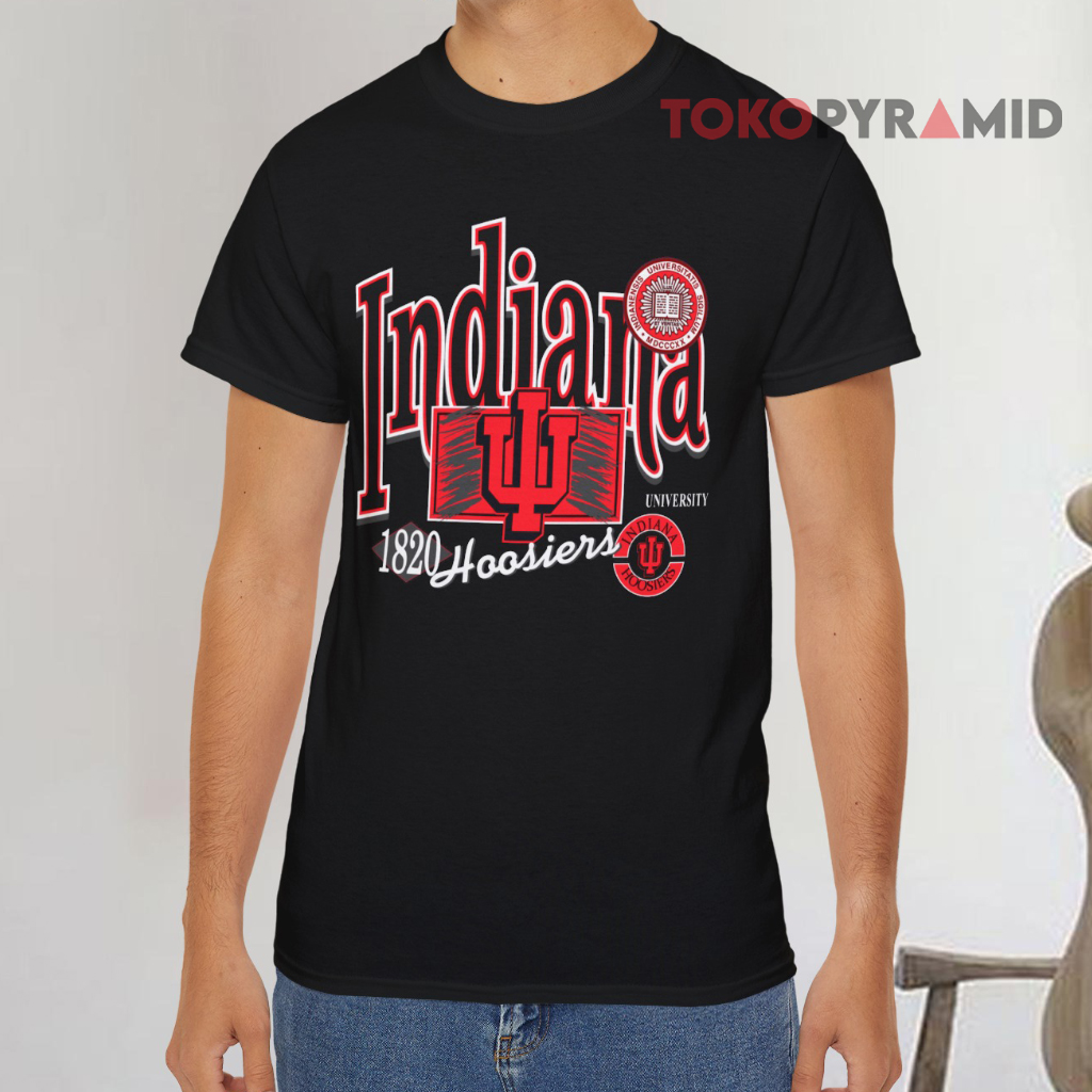 Vintage University Indiana Hoosiers 1820 Black T shirt Vintage University Indiana Hoosiers 1820 Black T shirt