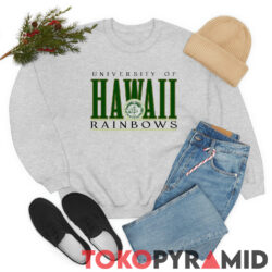 Vintage University of Hawaii Rainbow Shirt 3 Vintage University Of Hawaii Rainbow Sweatshirt Grey Heather