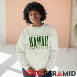 Vintage University Of Hawaii Rainbow Sweatshirt White Women Sweatshirt