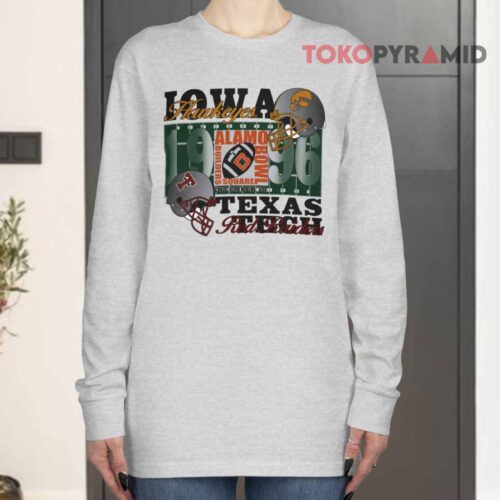 Vintage University Of Iowa Hawkeyes Vs Texas Tech Red Raiders 1996 Alamo Bowl College Football Long sleeved
