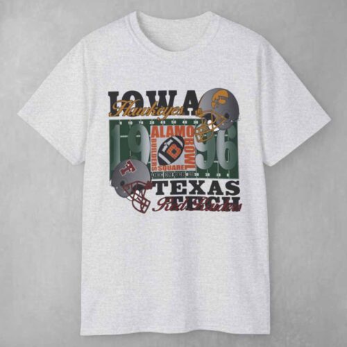 Vintage University Of Iowa Hawkeyes Vs Texas Tech Red Raiders 1996 Alamo Bowl College Football T shirt