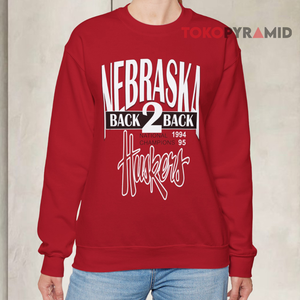Vintage University Of Nebraska Cornhuskers Huskers Back To Back Champions Sweatshirt Vintage University Of Nebraska Cornhuskers Huskers Back To Back Champions Sweatshirt