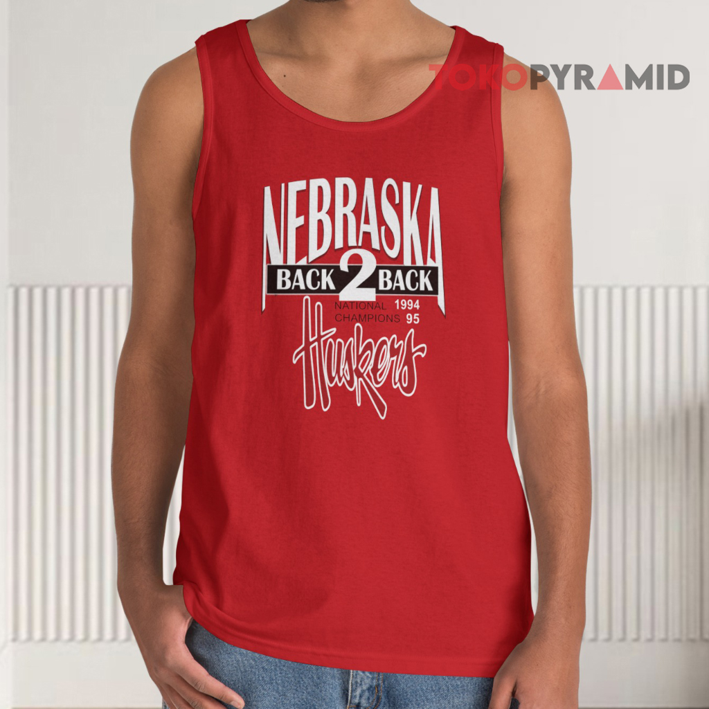 Vintage University Of Nebraska Cornhuskers Huskers Back To Back Champions Tank Top Vintage University Of Nebraska Cornhuskers Huskers Back To Back Champions Tank Top