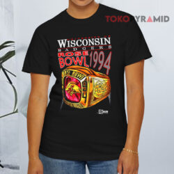 Vintage University Of Wisconsin 1994 Rose Bowl Ring Black T shirt