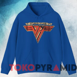 Vintage Van Halen 1979 World Tour T shirt Blue Hoodie