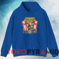 Vintage Van Halen 1981 Worldwide Tour T-shirt 3 Vintage Van Halen 1981 Worldwide Tour T shirt Blue Hoodie