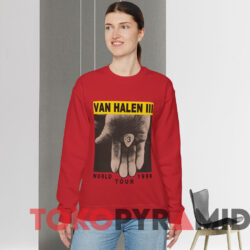 Vintage Van Halen III World Tour 1999 T-Shirt 2 Vintage Van Halen Iii World Tour 1999 T shirt Red Sweatshirt
