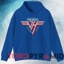 Vintage Van Halen Logo T-shirt 3 Vintage Van Halen Logo T shirt Blue Hoodie