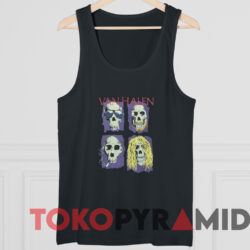 Vintage Van Halen OU812 Album Skulls Rock T-shirt 4 Vintage Van Halen Ou812 Album Skulls Rock T shirt Black TankTop