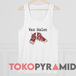 Vintage Van Halen White Red Shoes Tour 2004 T-shirt 4 Vintage Van Halen White Red Shoes Tour 2004 T shirt White TankTop