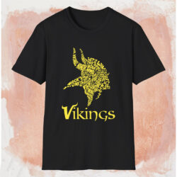 Vintage Vikings Skol Vikings Shirt Black T shirt