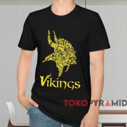 Vintage Vikings Skol Vikings Shirt Black T shirt