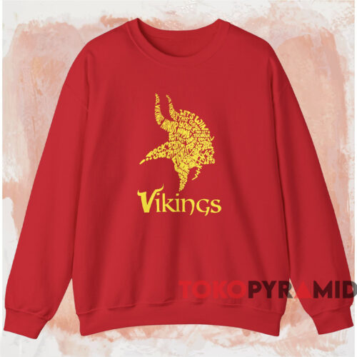Vintage Vikings Skol Vikings Shirt Red Sweatshirt Vintage Vikings Skol Vikings Shirt Red Sweatshirt