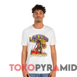 Vintage Warren Lotas Los Angeles Lakers Hollywood Tee White T shirt