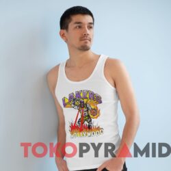 Rare Vintage Warren Lotas Los Angeles Lakers Hollywood Tee 4 Vintage Warren Lotas Los Angeles Lakers Hollywood Tee White Tanktop